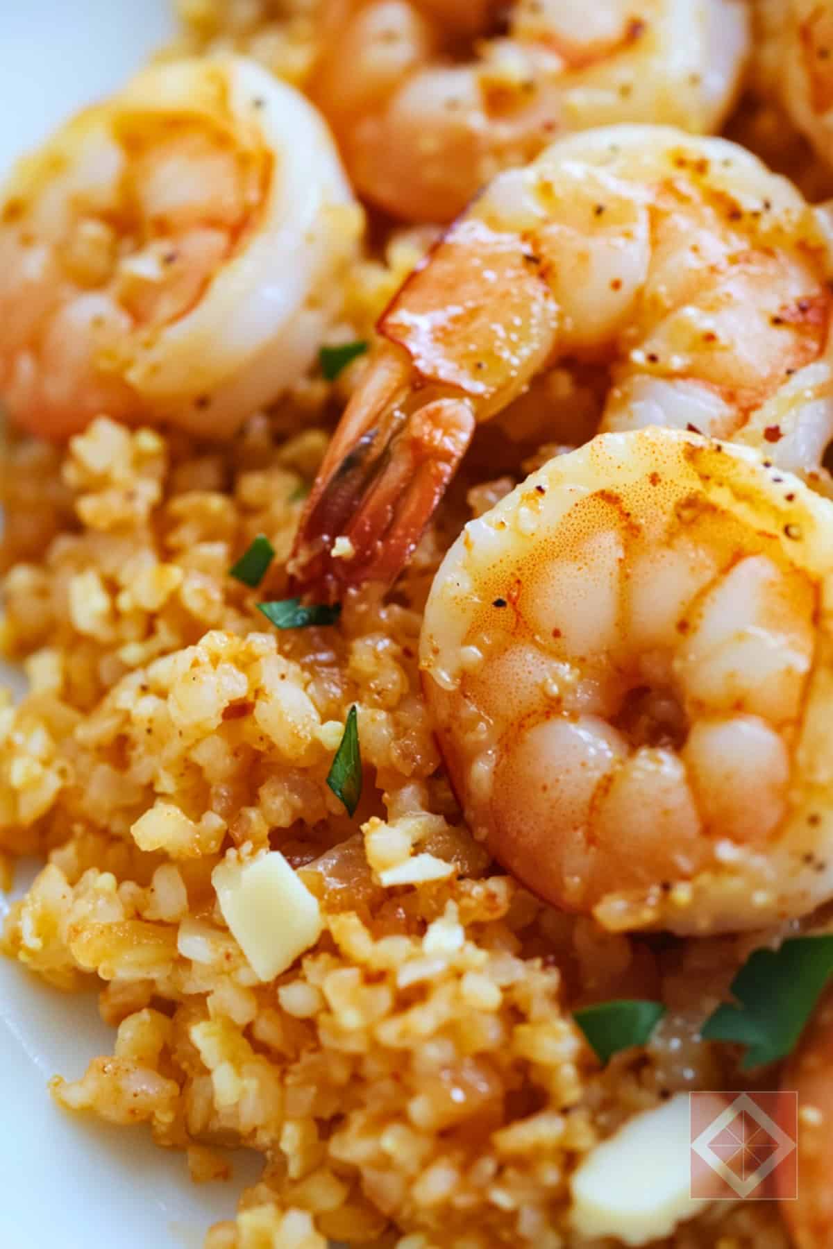 Keto One-Pan Garlic Shrimp & Parmesan Cauliflower Rice 3 Keto One-Pan Garlic Shrimp & Parmesan Cauliflower Rice - Garlic Shrimp Parmesan Cauliflower Rice pin 1 midia