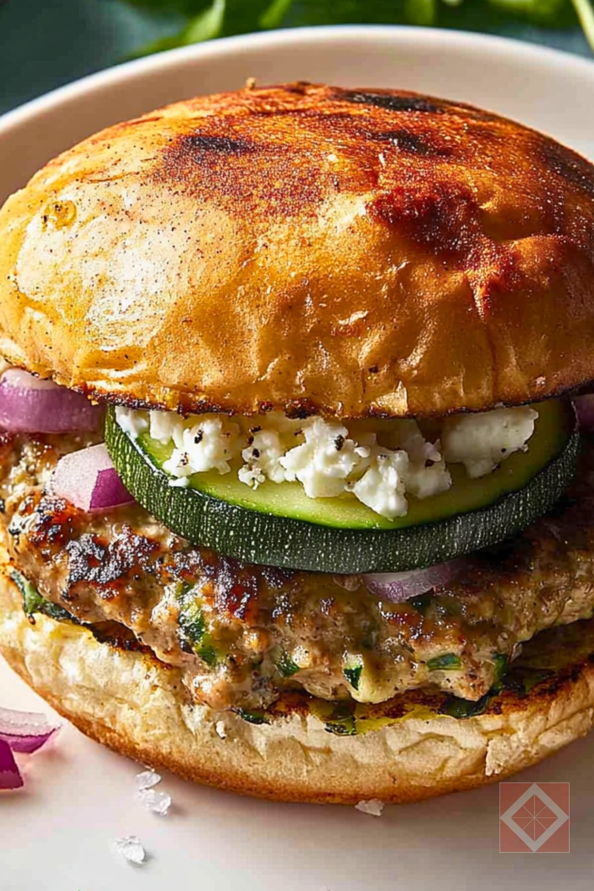 Juicy Greek Turkey Burger That Fits the DASH Diet 2 Juicy Greek Turkey Burger That Fits the DASH Diet - Greek Turkey Burger pin 1 midia
