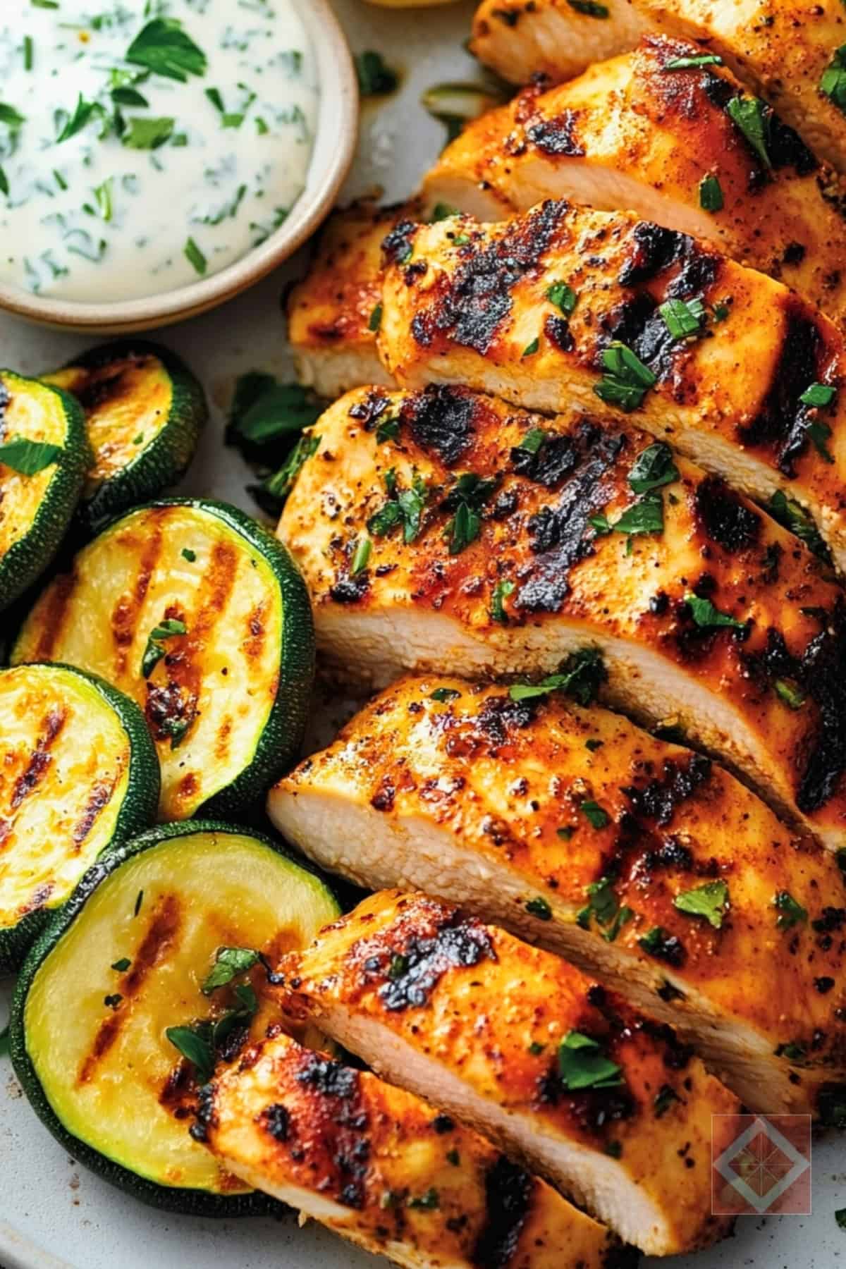 Harissa-Grilled Chicken & Zucchini That's Easy & Delicious in 15 Minutes 4 Harissa-Grilled Chicken & Zucchini That's Easy & Delicious in 15 Minutes - Grilled Lemon Harissa Chicken Zucchini pin 2 midia 1