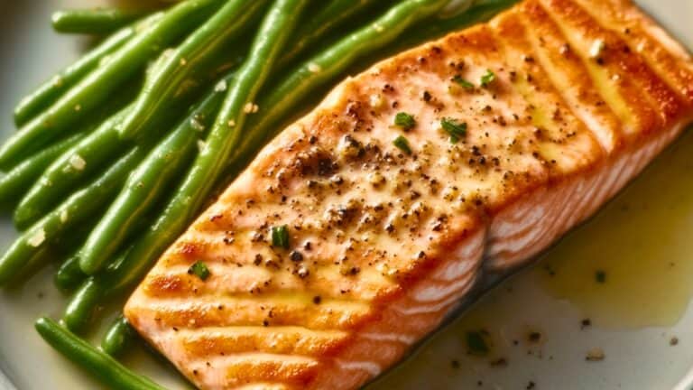 High-Protein Salmon Recipe with a Butter Garlic Twist 7 High-Protein Salmon Recipe with a Butter Garlic Twist - High Protein Garlic Butter Salmon with Green Beans midia