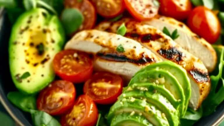High-Protein Grilled Chicken Salad with Creamy Avocado 7 High-Protein Grilled Chicken Salad with Creamy Avocado - High Protein Grilled Chicken Salad with Creamy Avocado midia 1