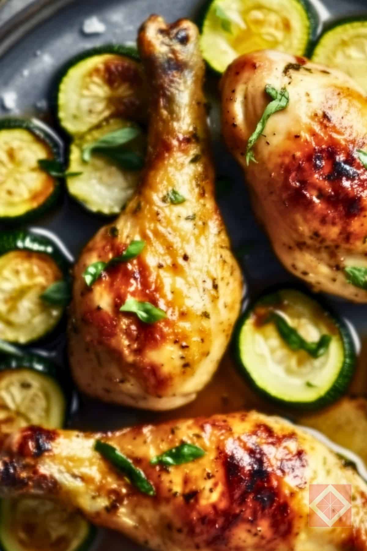 Easy Sheet-Pan Chicken Drumsticks for a Protein Boost 3 Easy Sheet-Pan Chicken Drumsticks for a Protein Boost - High Protein Roasted Chicken Drumsticks with Zucchini pin 1 midia