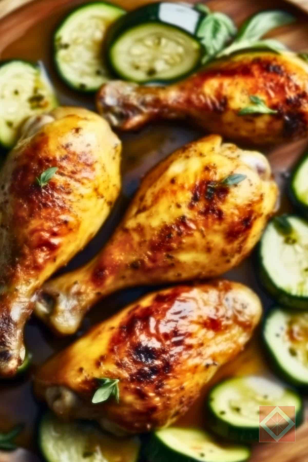 Easy Sheet-Pan Chicken Drumsticks for a Protein Boost 4 Easy Sheet-Pan Chicken Drumsticks for a Protein Boost - High Protein Roasted Chicken Drumsticks with Zucchini pin 2 midia