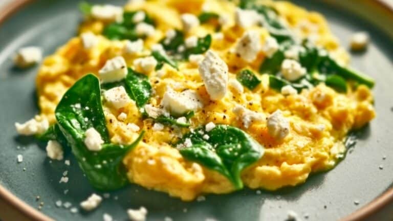High-Protein Scrambled Eggs with Spinach & Feta 2 High-Protein Scrambled Eggs with Spinach & Feta - High Protein Scrambled Eggs midia