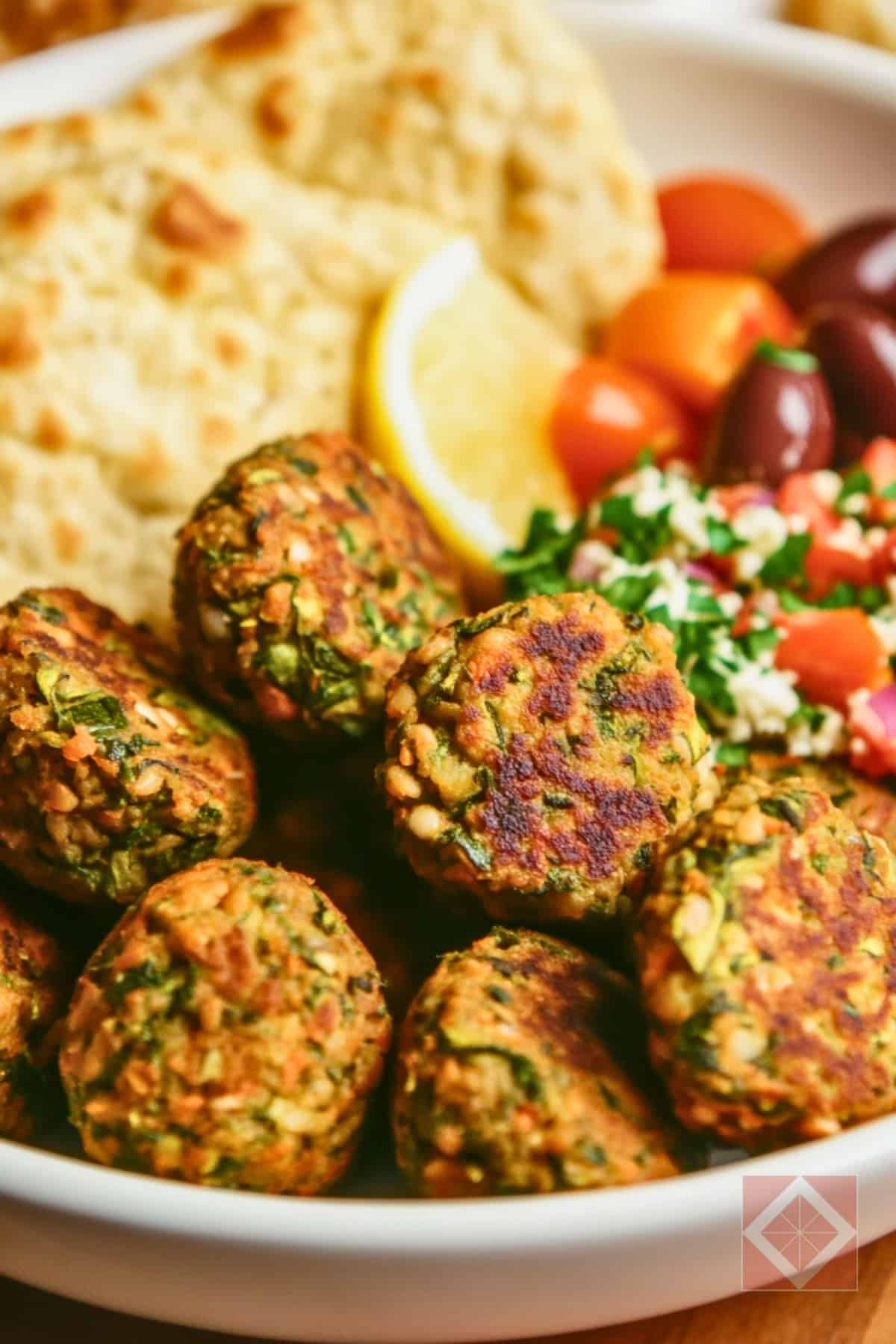 Quick High-Protein Vegan Courgette Falafel Bowl 3 Quick High-Protein Vegan Courgette Falafel Bowl - High Protein Vegan Courgette Falafel pin 2 midia