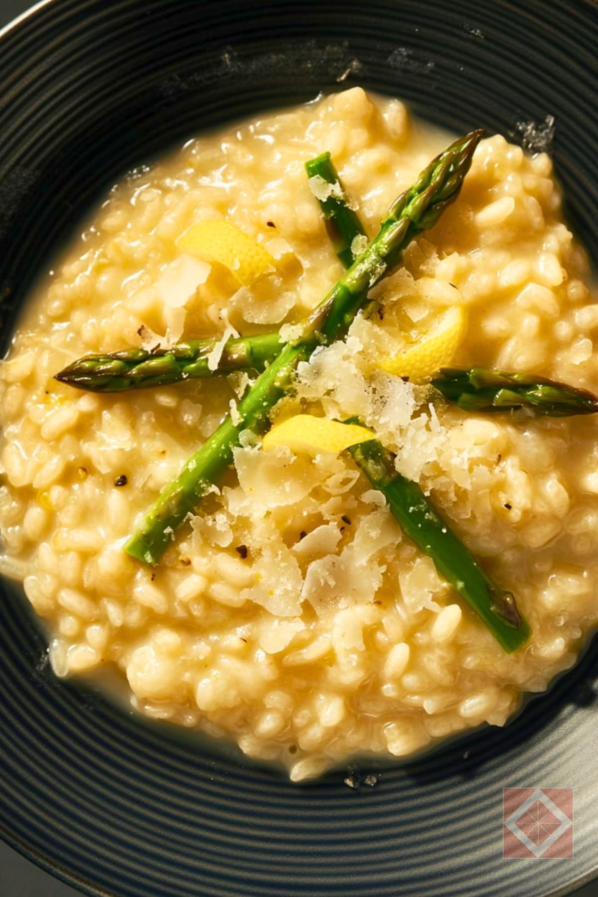 Fresh & Flavorful Asparagus Lemon Risotto: Instant Pot - Lemon Asparagus Parmesan Risotto pin 1 midia