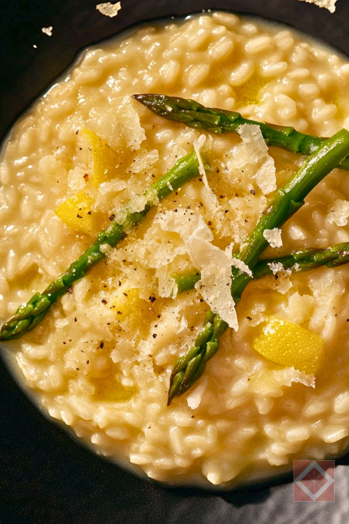 Fresh & Flavorful Asparagus Lemon Risotto: Instant Pot 3 Fresh & Flavorful Asparagus Lemon Risotto: Instant Pot - Lemon Asparagus Parmesan Risotto pin 2 midia