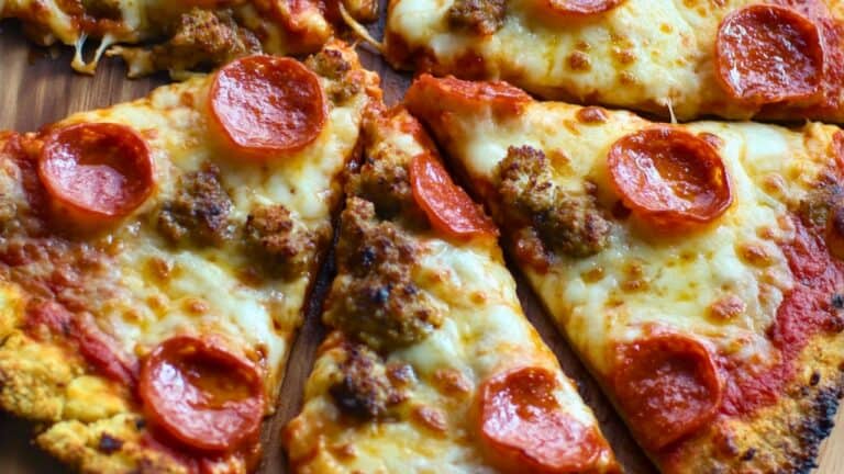 Low-Carb Keto Pizza Recipe with Crispy Cauliflower Crust 9 Low-Carb Keto Pizza Recipe with Crispy Cauliflower Crust - Low Carb Keto Pizza Recipe with Crispy Cauliflower Crust midia