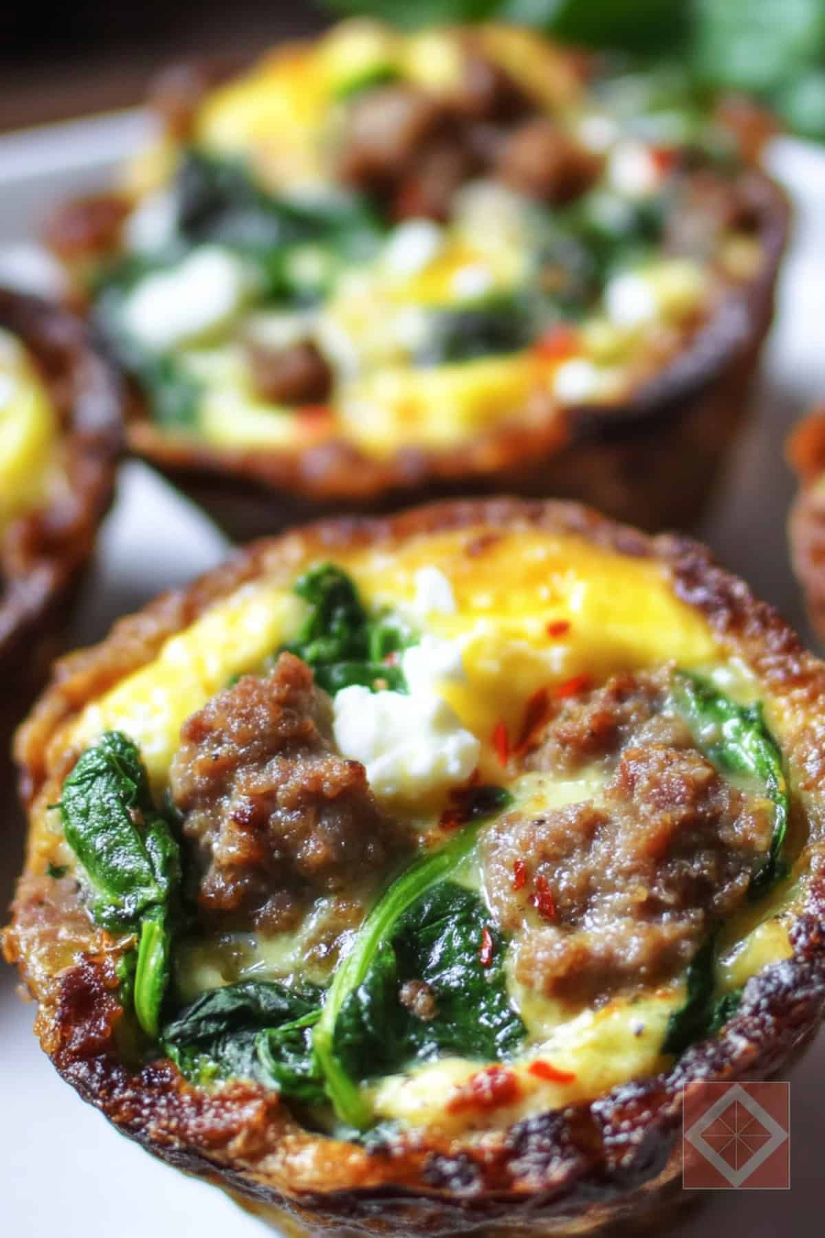 Low-Carb Spinach Feta Breakfast Cups Keto Recipe 3 Low-Carb Spinach Feta Breakfast Cups Keto Recipe - Low Carb Spinach Feta Breakfast Cups pin 1 midia