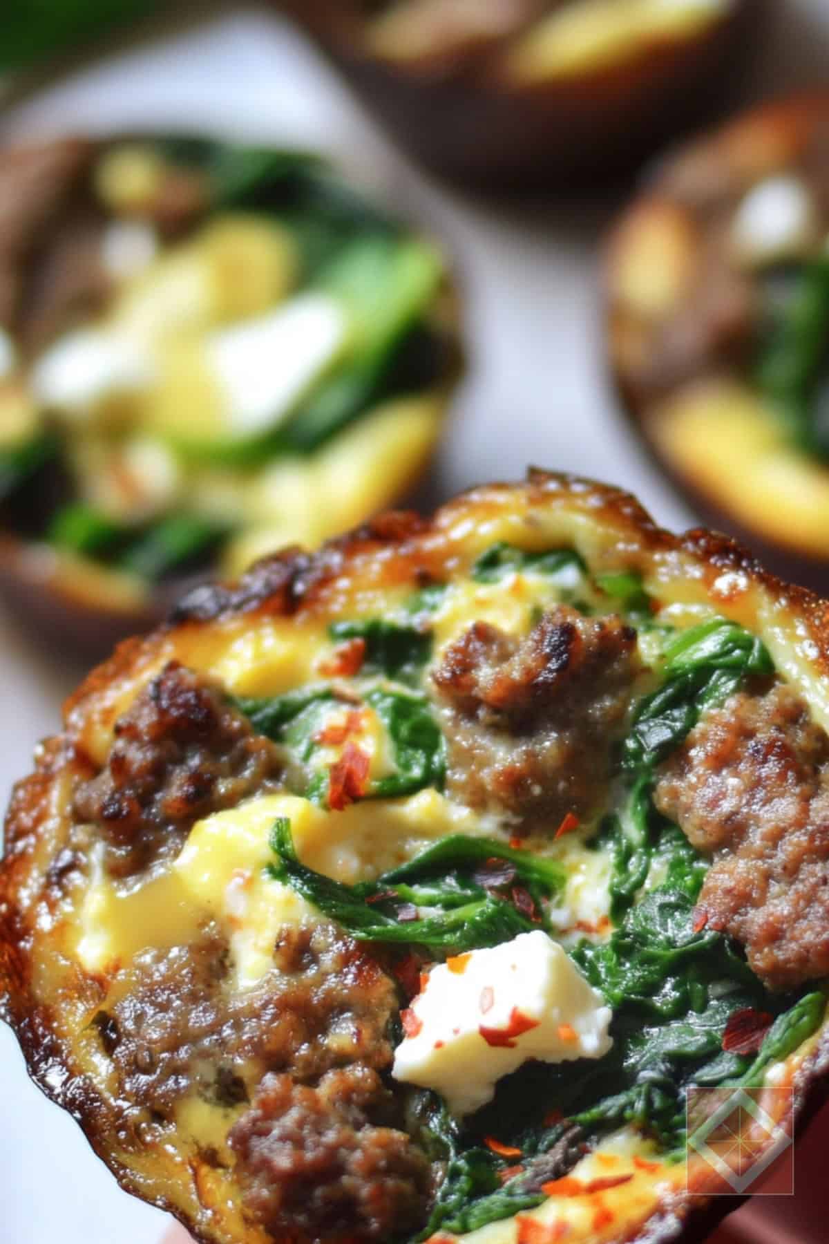 Low-Carb Spinach Feta Breakfast Cups Keto Recipe 4 Low-Carb Spinach Feta Breakfast Cups Keto Recipe - Low Carb Spinach Feta Breakfast Cups pin 2 midia