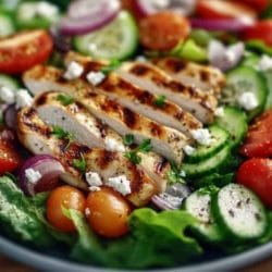 Mediterranean Greek Salad with Grilled Chicken & Feta 5 Mediterranean Greek Salad with Grilled Chicken & Feta - Mediterranean Greek Salad with Grilled Chicken Feta midia