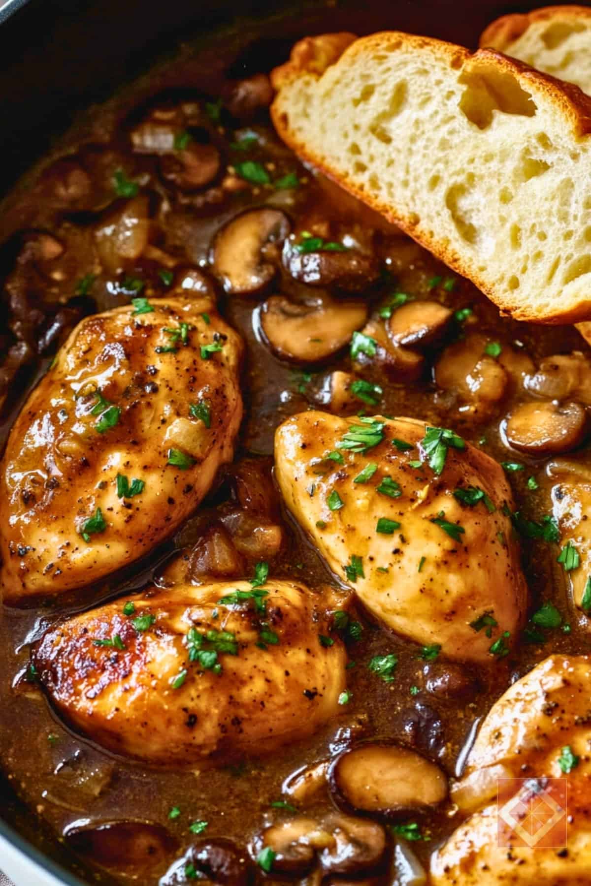 30 Min Balsamic Mushroom Chicken Recipe in One Pan 2 30 Min Balsamic Mushroom Chicken Recipe in One Pan - One Skillet Balsamic Mushroom Braised Chicken pin 1 midia 1