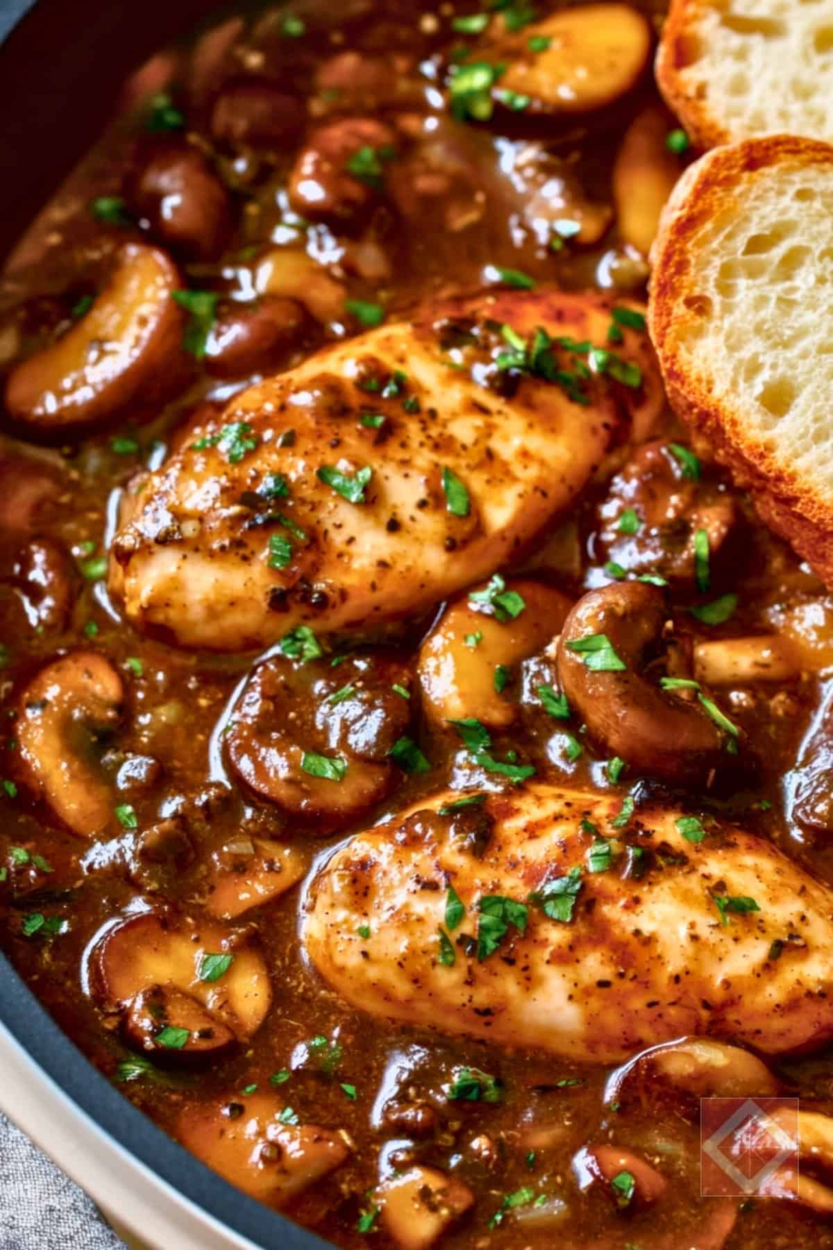 30 Min Balsamic Mushroom Chicken Recipe in One Pan 3 30 Min Balsamic Mushroom Chicken Recipe in One Pan - One Skillet Balsamic Mushroom Braised Chicken pin 2 midia 1