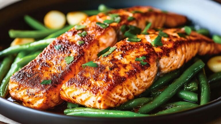Best Pan-Seared Paprika Salmon with Spicy Green Beans One-Pot Recipe 3 Best Pan-Seared Paprika Salmon with Spicy Green Beans One-Pot Recipe - Pan Seared Paprika Salmon with Spicy Green Beans One Pot midia