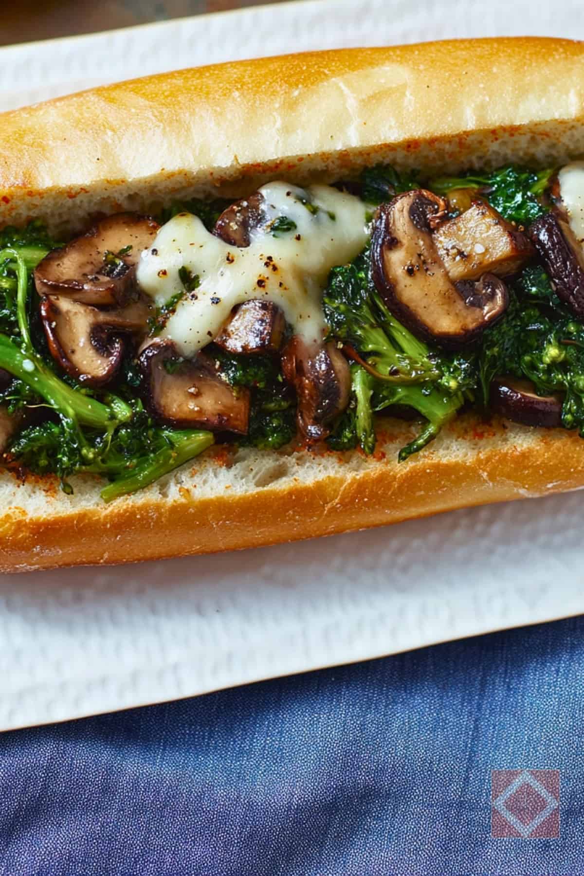 Best Philly-Style Broccoli Rabe, Portobello & Cheese Sandwiches One-Pot Recipe 3 Best Philly-Style Broccoli Rabe, Portobello & Cheese Sandwiches One-Pot Recipe - Philly Style Broccoli Rabe Portobello Cheese Sandwiches One Pot pin 2 midia 1