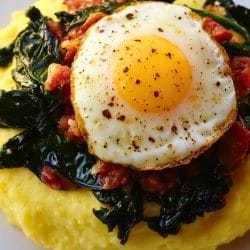 DASH Diet Polenta with Sautéed Chard & Eggs 6 DASH Diet Polenta with Sautéed Chard & Eggs - Polenta with Sauteed Chard and Eggs midia
