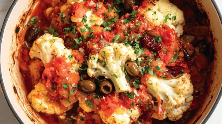 Best Pot-Roasted Cauliflower with Tomatoes & Olives One-Pot Recipe 5 Best Pot-Roasted Cauliflower with Tomatoes & Olives One-Pot Recipe - Pot Roasted Cauliflower with Tomatoes Olives midia