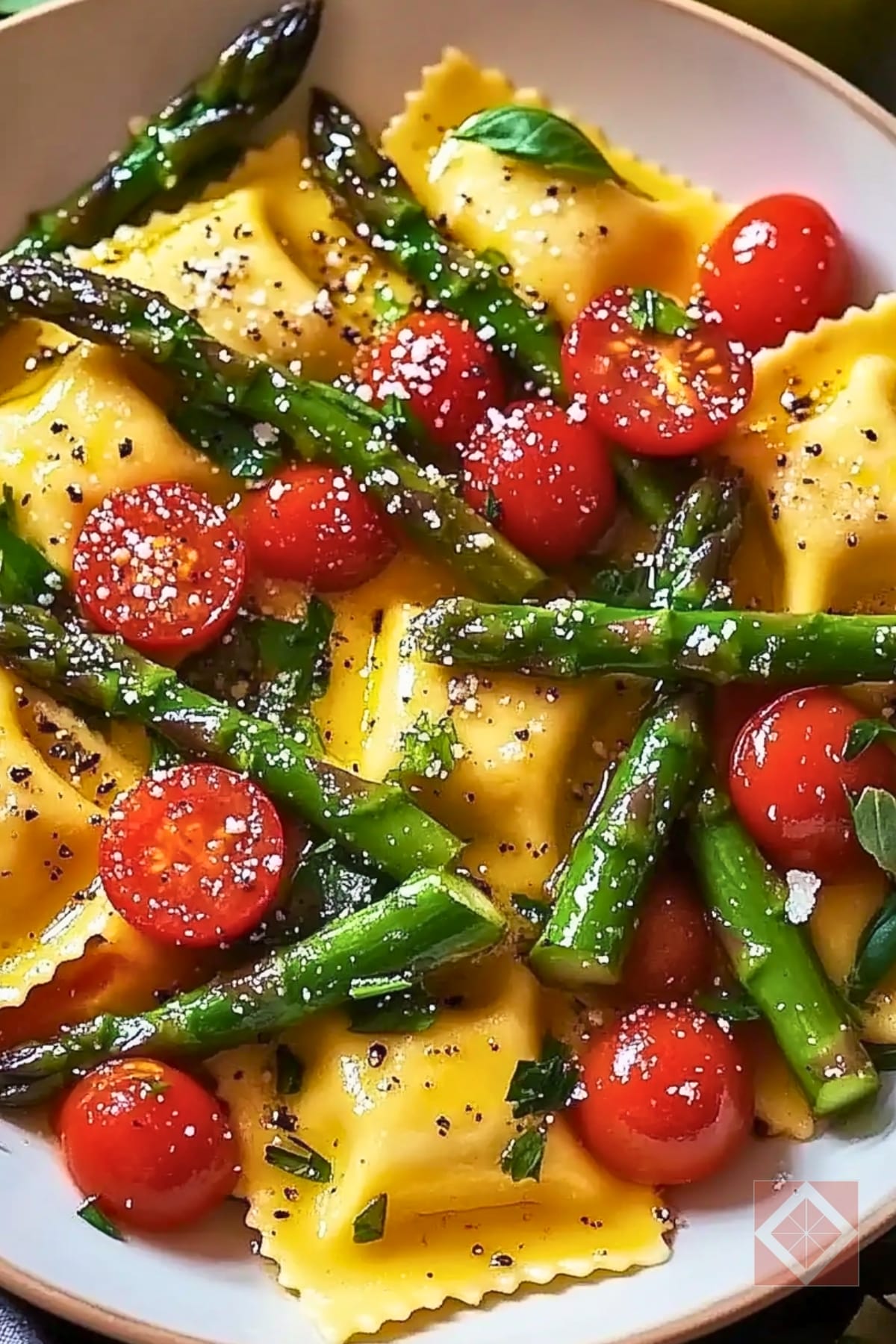 Easy Ravioli Recipe with Tomatoes, Asparagus, Garlic & Herbs 4 Easy Ravioli Recipe with Tomatoes, Asparagus, Garlic & Herbs - Ravioli Recipe with Tomatoes Asparagus Garlic and Herbs pin 2 midia
