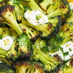 Low-Sodium Roasted Broccoli with a Tangy Sauce: DASH Diet 5 Low-Sodium Roasted Broccoli with a Tangy Sauce: DASH Diet - Roasted Broccoli with Tahini Yogurt Sauce midia