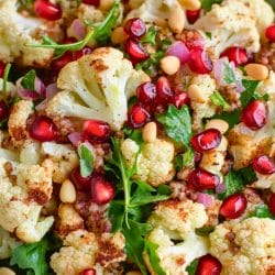 Roasted Cauliflower Salad for a Balanced DASH Diet 4 Roasted Cauliflower Salad for a Balanced DASH Diet - Roasted Cauliflower and Arugula Salad with Pomegranate and Pine Nuts midia