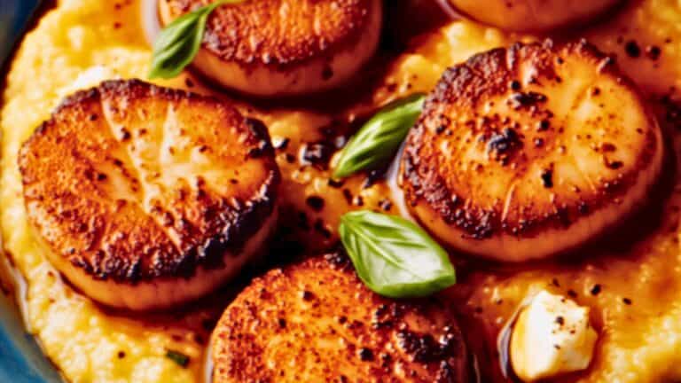 The Secret to the Perfect Scallops - Scallops with Herby Cheese Grits midia