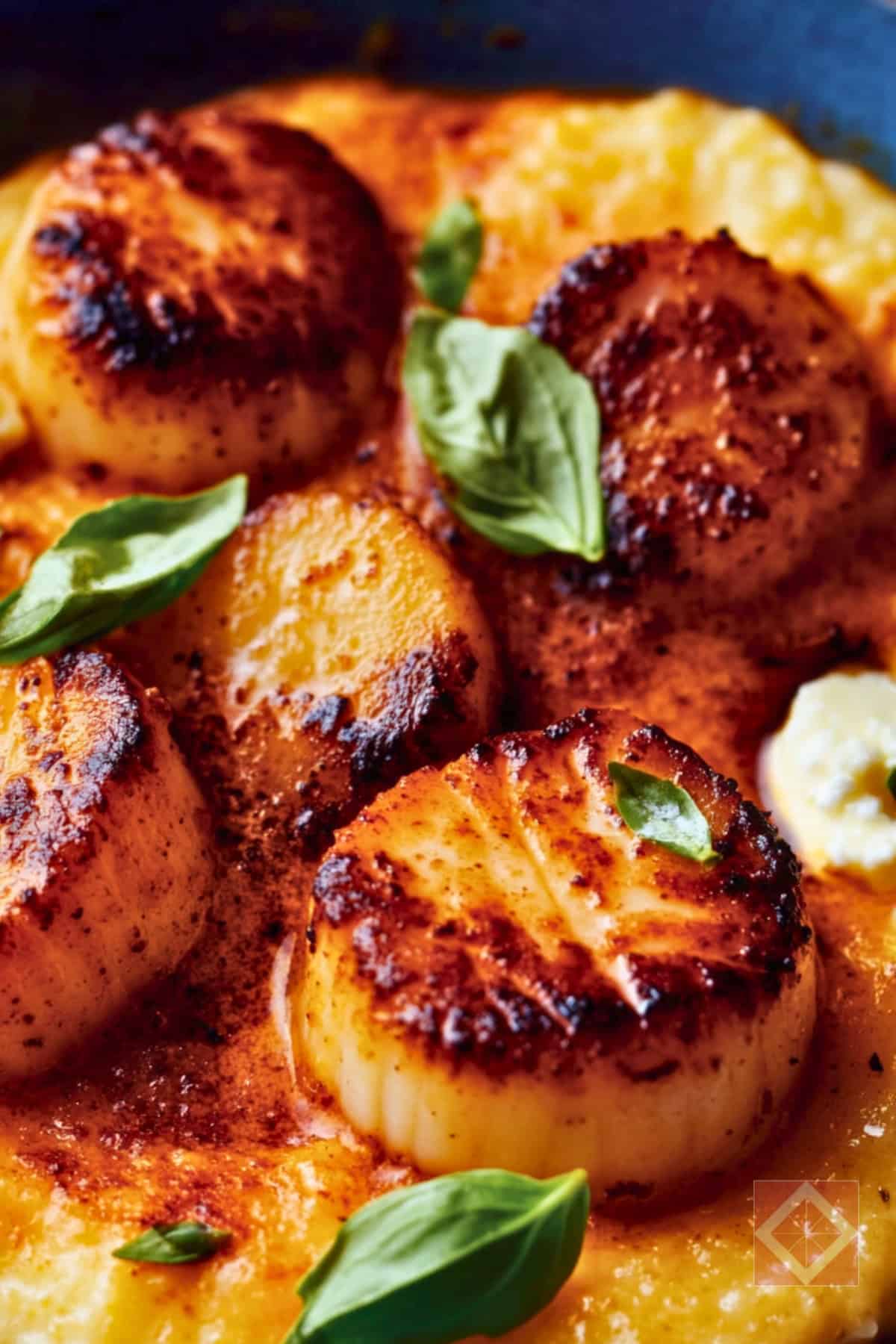 The Secret to the Perfect Scallops 4 The Secret to the Perfect Scallops - Scallops with Herby Cheese Grits pin 2 midia