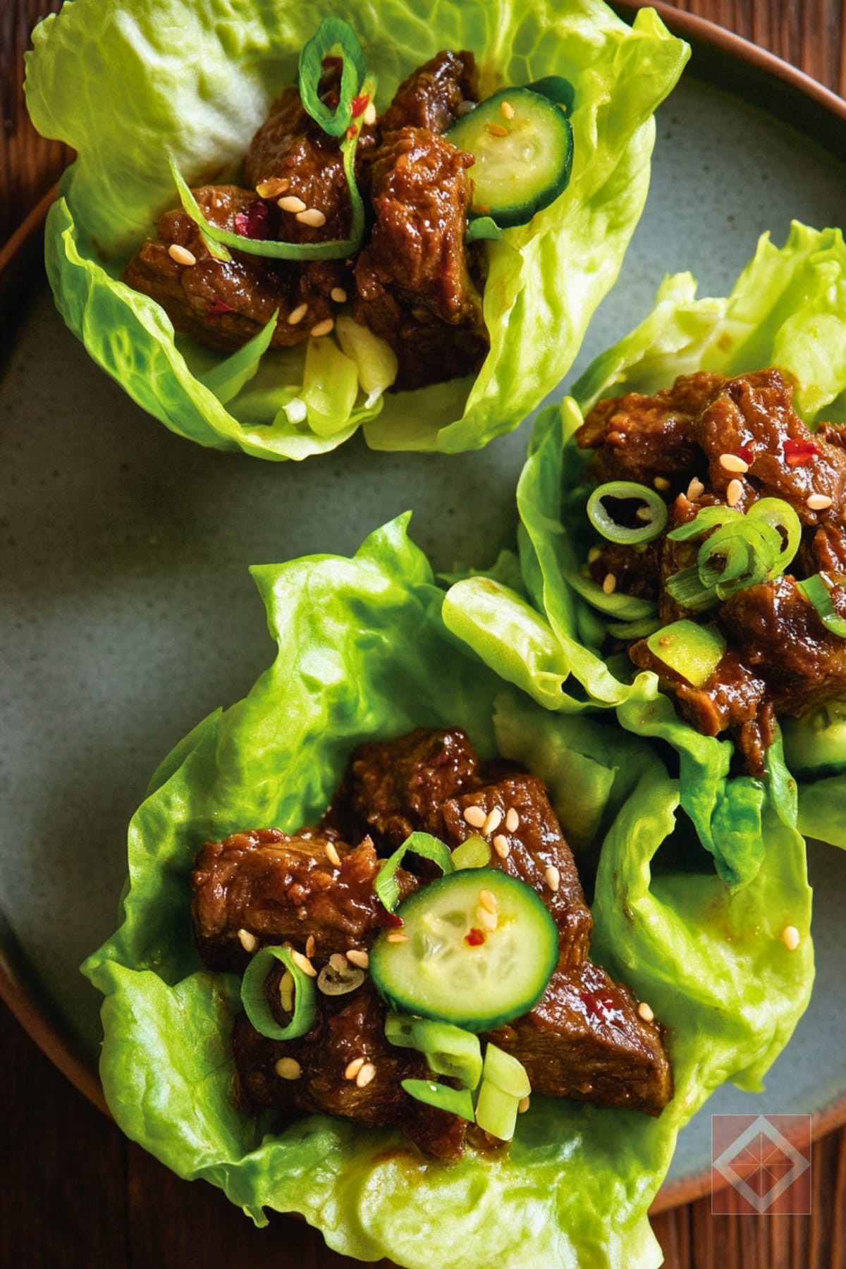 Easy Shredded Beef Lettuce Wraps with Pickled Cucumber & Bean Sprouts 2 Easy Shredded Beef Lettuce Wraps with Pickled Cucumber & Bean Sprouts - Shredded Beef Lettuce Wraps with Pickled Cucumber and Bean Sprouts One Pot pin 1 midia