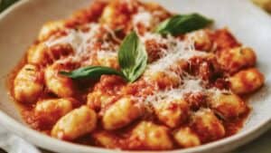 High-Protein Tofu Gnocchi with Simple Italian Tomato Sauce 1 High-Protein Tofu Gnocchi with Simple Italian Tomato Sauce - Soft Chewy Tofu Gnocchi in Rich Tomato Sauce midia