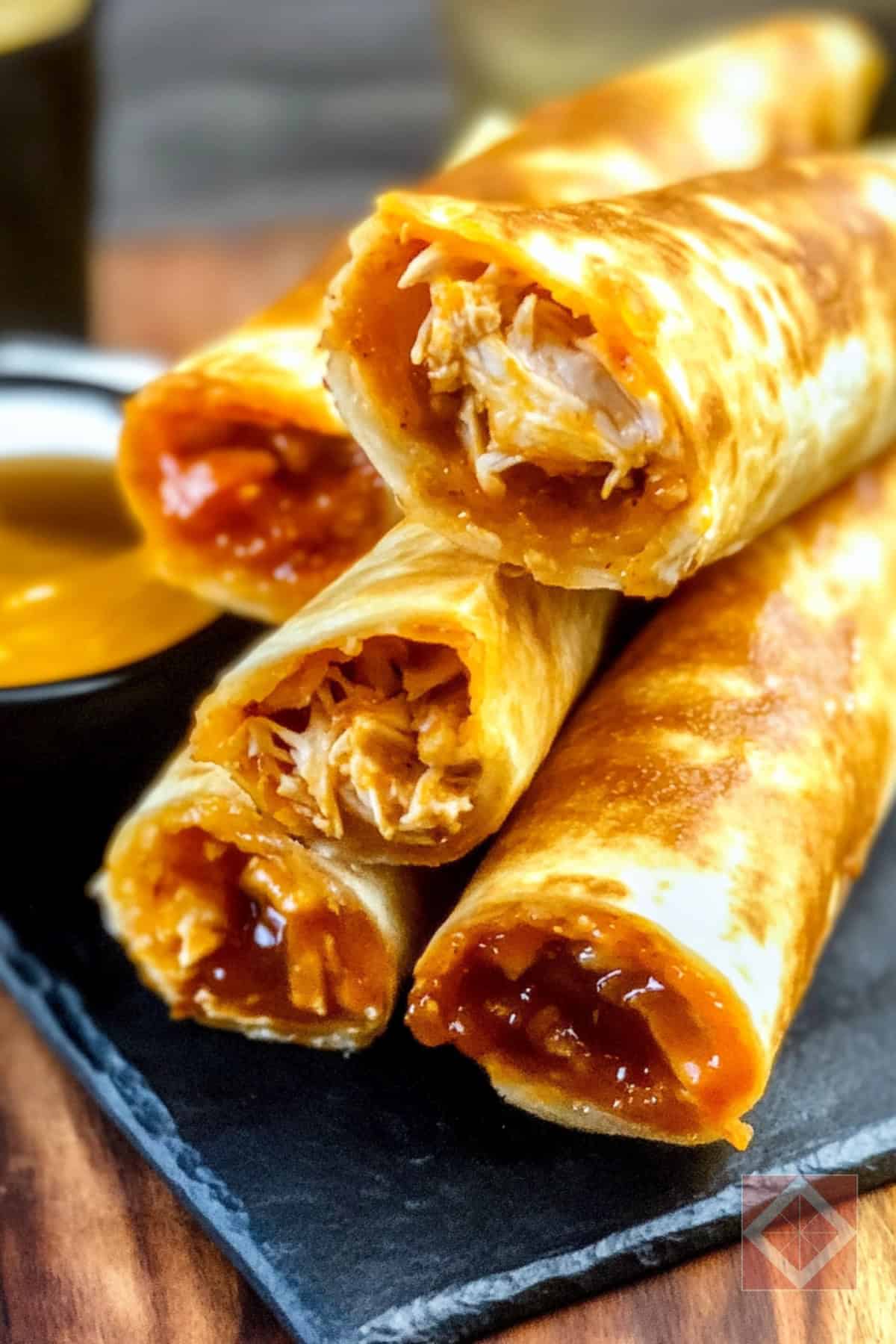 Spicy & Cheesy Keto Buffalo Chicken Taquitos 5 Spicy & Cheesy Keto Buffalo Chicken Taquitos - Spicy Cheesy Keto Buffalo Chicken Taquitos pin 3 midia