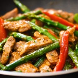 Best Stir-Fried Pork, Asparagus & Red Bell Pepper with Gingery Oyster Sauce For Two One-Pot Recipe 4 Best Stir-Fried Pork, Asparagus & Red Bell Pepper with Gingery Oyster Sauce For Two One-Pot Recipe - Stir Fried Pork Asparagus and Red Bell Pepper with Gingery Oyster Sauce midia