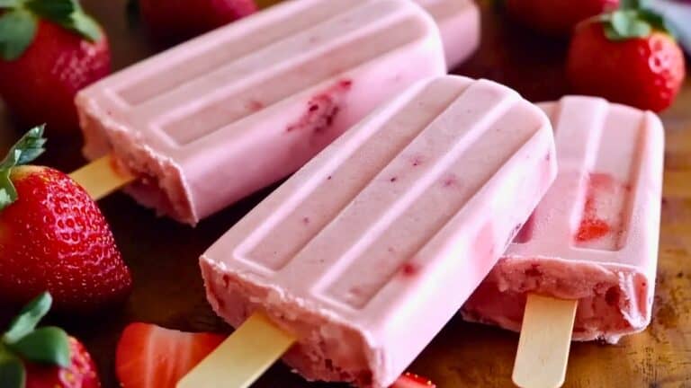 These Creamy Keto Strawberry Pops Taste Like a Cheat Day but Aren’t 8 These Creamy Keto Strawberry Pops Taste Like a Cheat Day but Aren’t - Strawberry Creamsicles midia