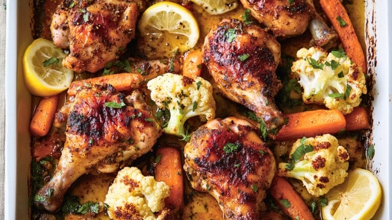 Sumac Chicken with Roasted Veggies for DASH Diet 1 Sumac Chicken with Roasted Veggies for DASH Diet - Sumac Chicken with Cauliflower and Carrots midia