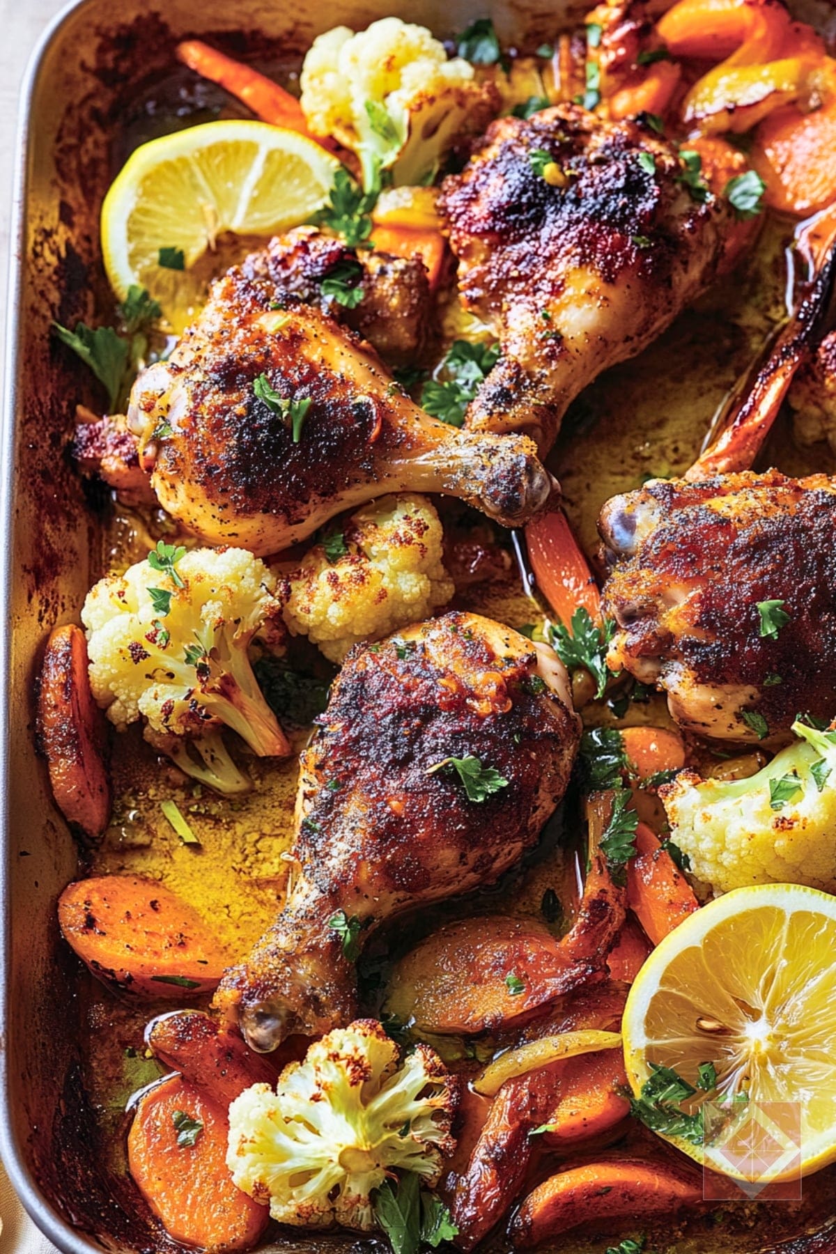 Sumac Chicken with Roasted Veggies for DASH Diet 2 Sumac Chicken with Roasted Veggies for DASH Diet - Sumac Chicken with Cauliflower and Carrots pin 1 midia