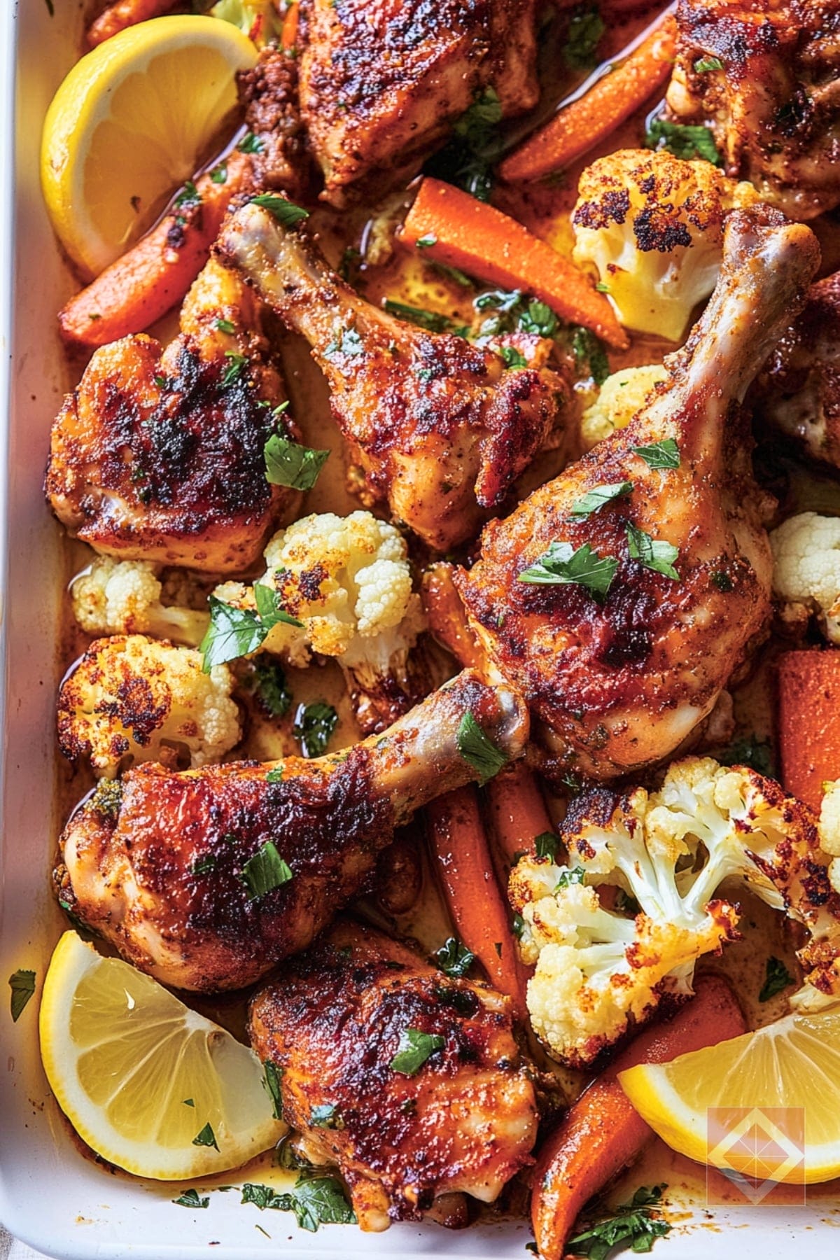 Sumac Chicken with Roasted Veggies for DASH Diet 3 Sumac Chicken with Roasted Veggies for DASH Diet - Sumac Chicken with Cauliflower and Carrots pin 2 midia