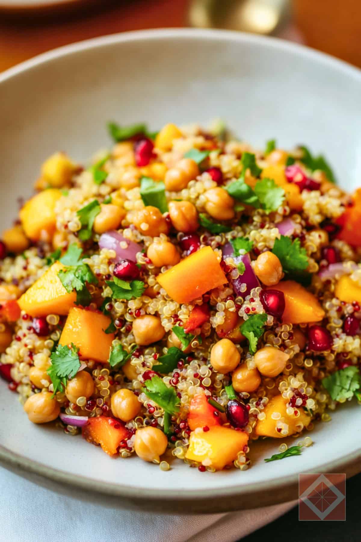 High-Protein Vegan Chickpea & Mango Quinoa Salad 3 High-Protein Vegan Chickpea & Mango Quinoa Salad - Vegan Chickpea Mango Quinoa Salad pin 1 midia