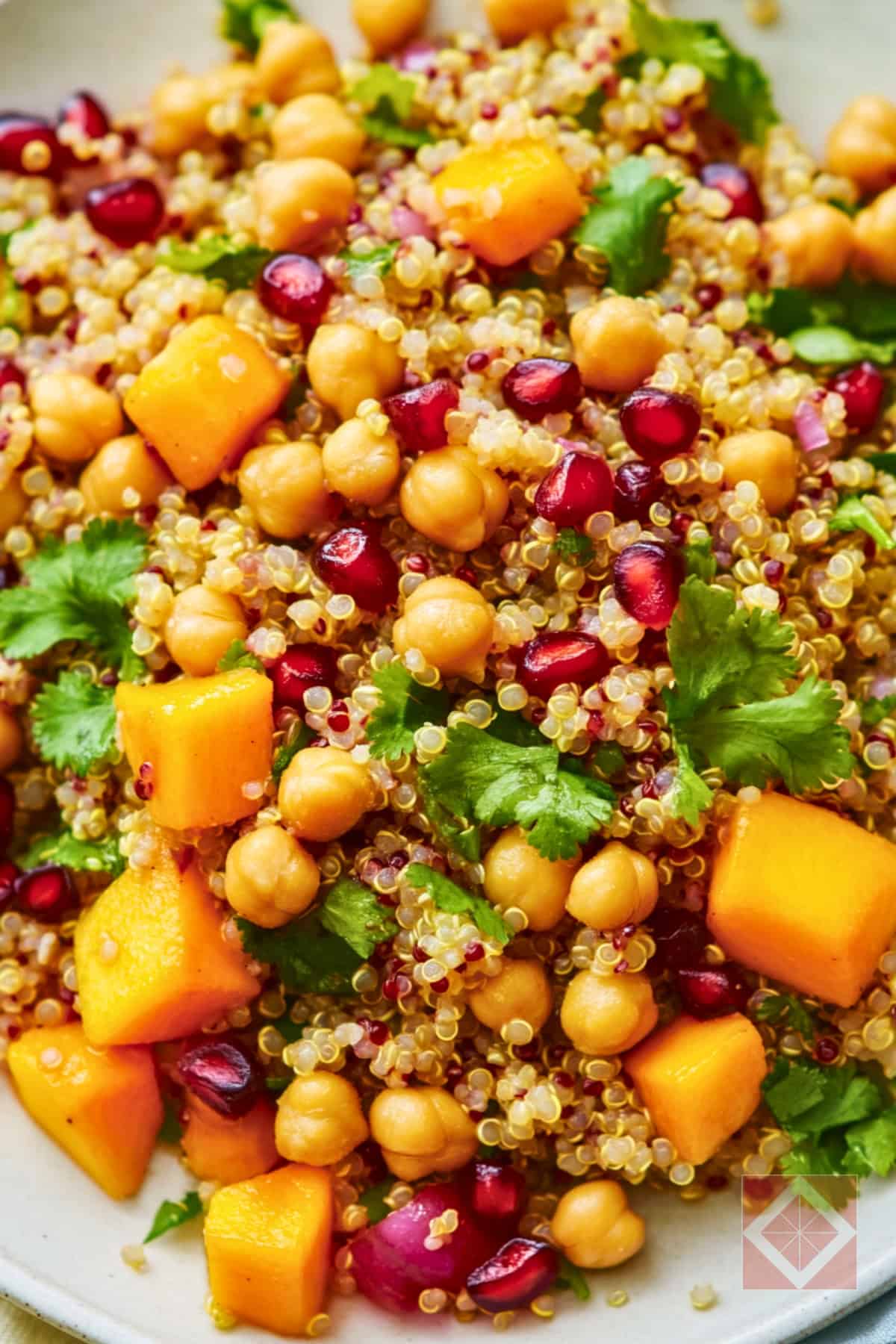 High-Protein Vegan Chickpea & Mango Quinoa Salad 4 High-Protein Vegan Chickpea & Mango Quinoa Salad - Vegan Chickpea Mango Quinoa Salad pin 2 mdia