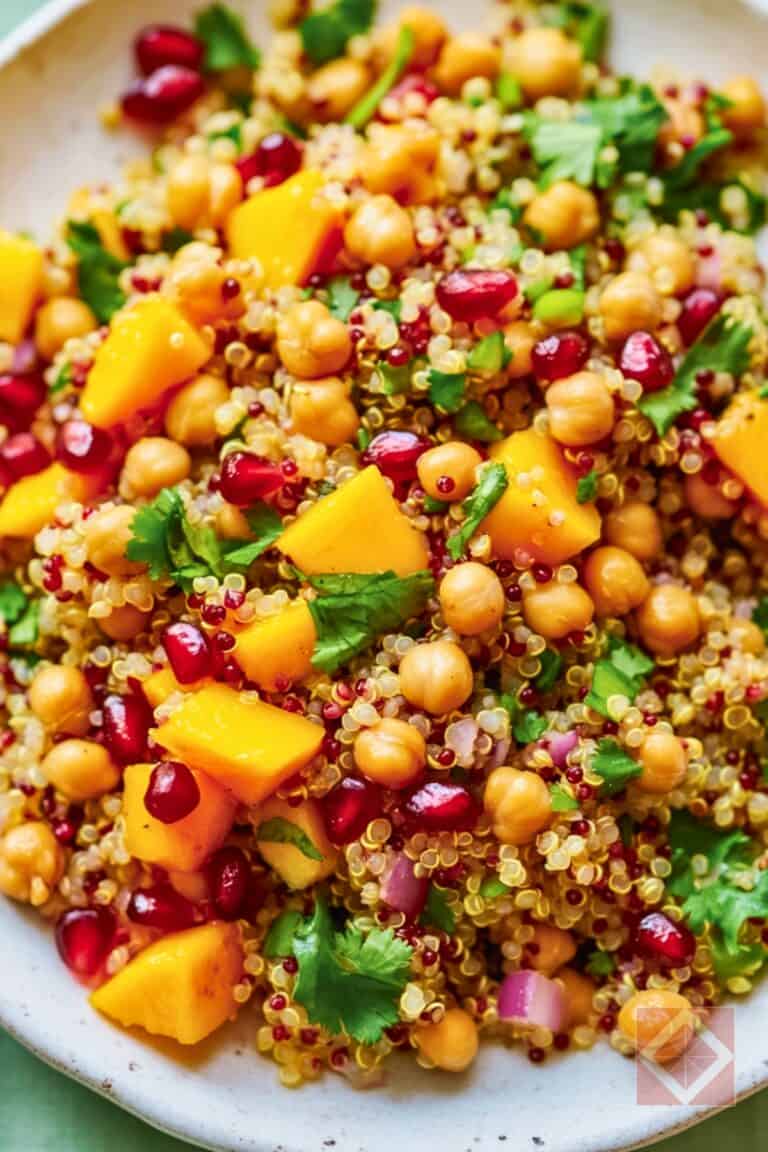 High-Protein Vegan Chickpea & Mango Quinoa Salad 10 High-Protein Vegan Chickpea & Mango Quinoa Salad - Vegan Chickpea Mango Quinoa Salad pin 4 midia