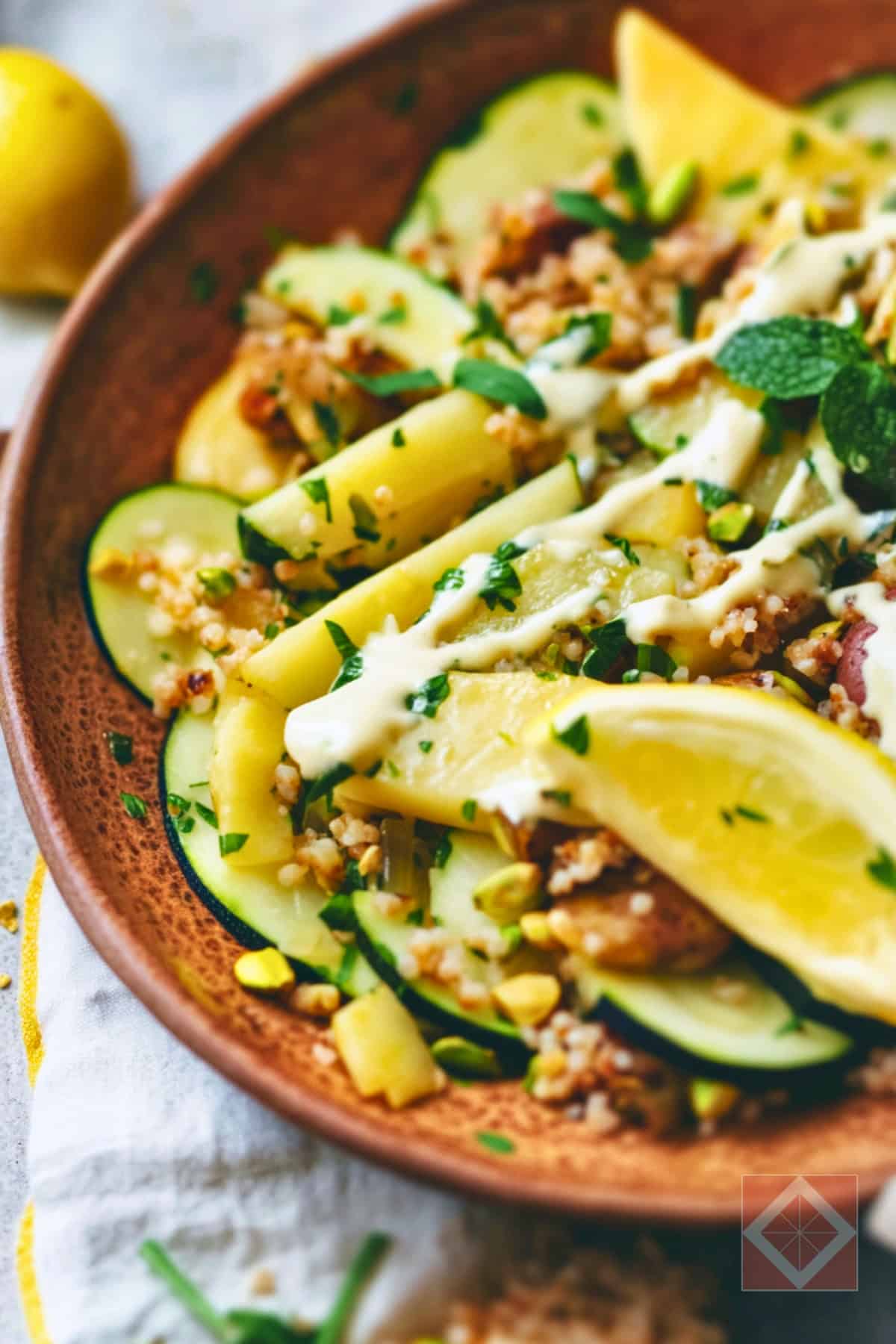 Vegan Courgette & Potato Salad for High-Protein Meals 3 Vegan Courgette & Potato Salad for High-Protein Meals - Vegan Courgette Potato Salad pin 1 midia