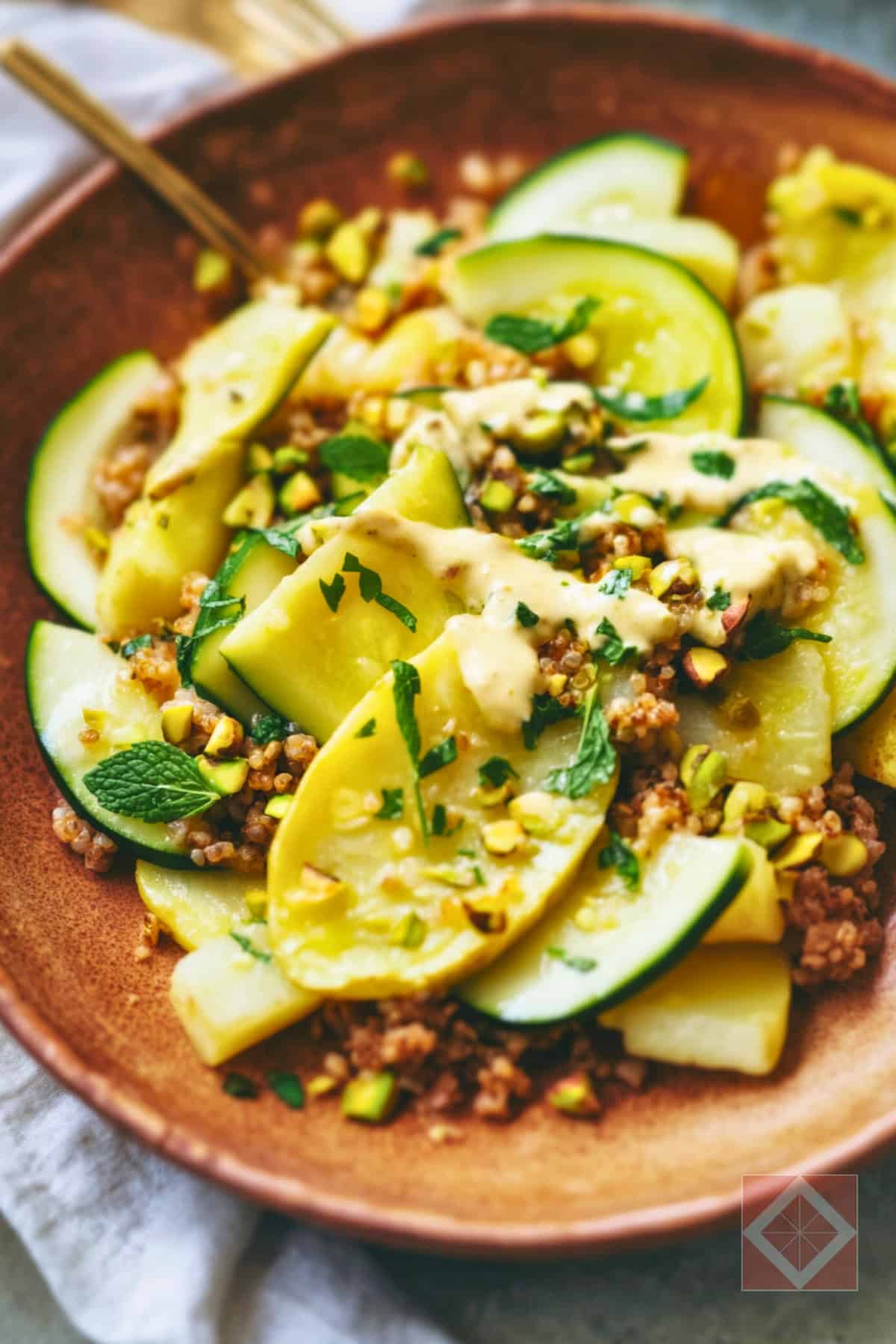 Vegan Courgette & Potato Salad for High-Protein Meals 4 Vegan Courgette & Potato Salad for High-Protein Meals - Vegan Courgette Potato Salad pin 2 midia
