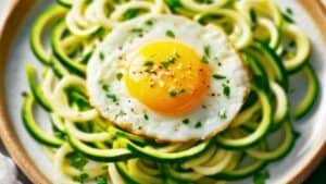 Healthy & Delicious Zucchini Noodles with Egg For High Protein / Low Carb 1 Healthy & Delicious Zucchini Noodles with Egg For High Protein / Low Carb - Zucchini Noodles with Egg midia