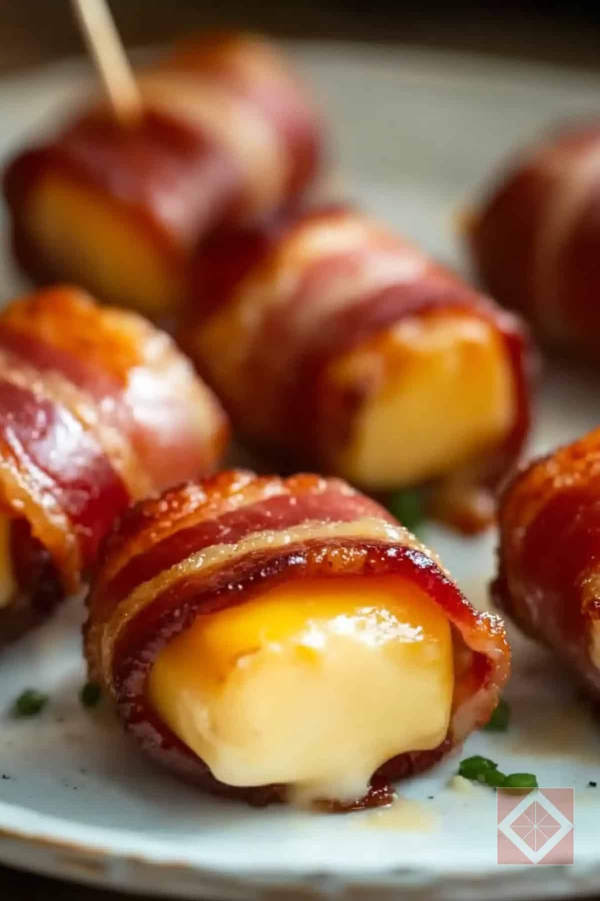 4 Cheesy Carnivore Snacks You Didn’t Know Your Air Fryer Could Make 3 4 Cheesy Carnivore Snacks You Didn’t Know Your Air Fryer Could Make - Bacon Wrapped Cheese Bites pin 1 midia