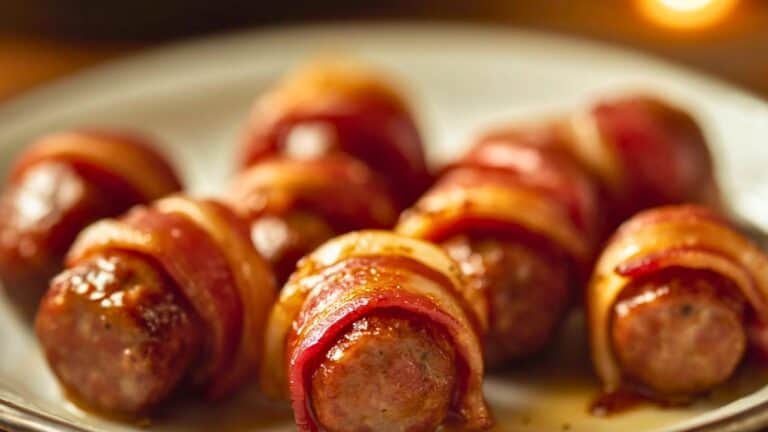 Bacon-Wrapped Sausage Bites: Carnivore Air Fryer Recipe for Easy Snacking 4 Bacon-Wrapped Sausage Bites: Carnivore Air Fryer Recipe for Easy Snacking - Bacon Wrapped Sausage Bites midia