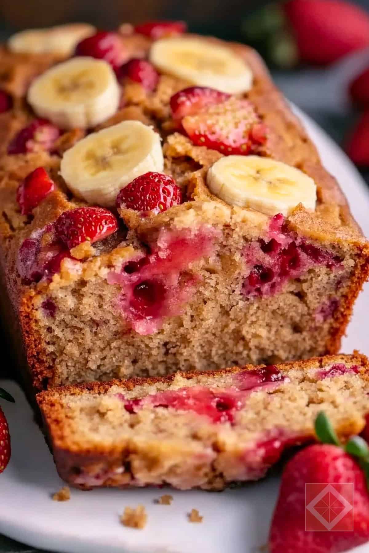 Guilt-Free Banana Strawberry Bread Healthy Dessert Recipe 3 Guilt-Free Banana Strawberry Bread Healthy Dessert Recipe - Banana Strawberry Bread pin 1 midia