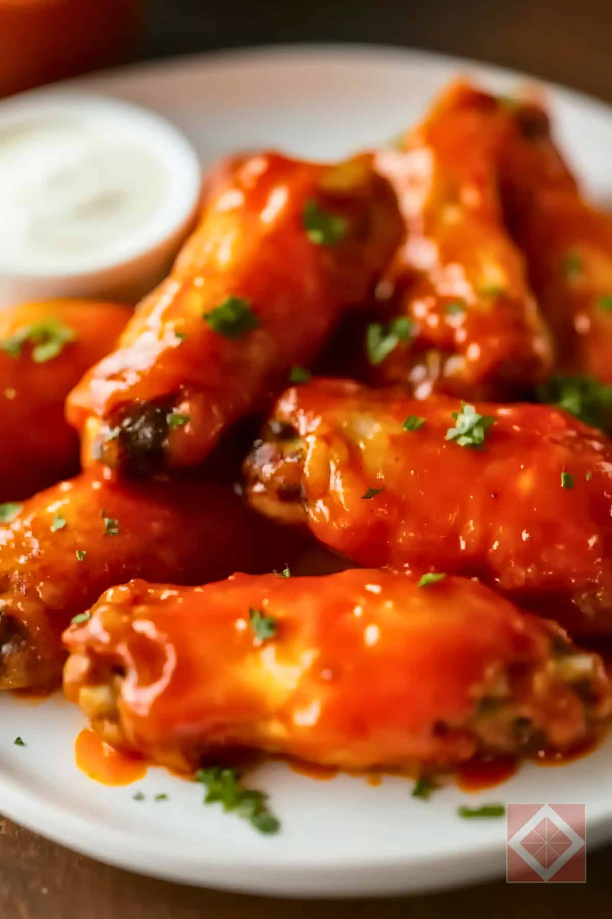 Buffalo Chicken Wings Air Fryer Recipe Perfect for Carnivore's on Game Day - Buffalo Chicken Wings pin 1 midia