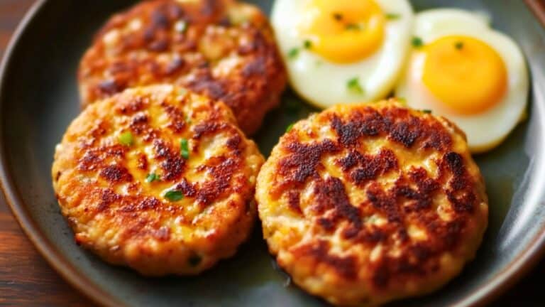 Chicken Sausage Patties & Eggs Air Fryer Recipe for a Protein Boost 6 Chicken Sausage Patties & Eggs Air Fryer Recipe for a Protein Boost - Chicken Sausage Patties Eggs midia
