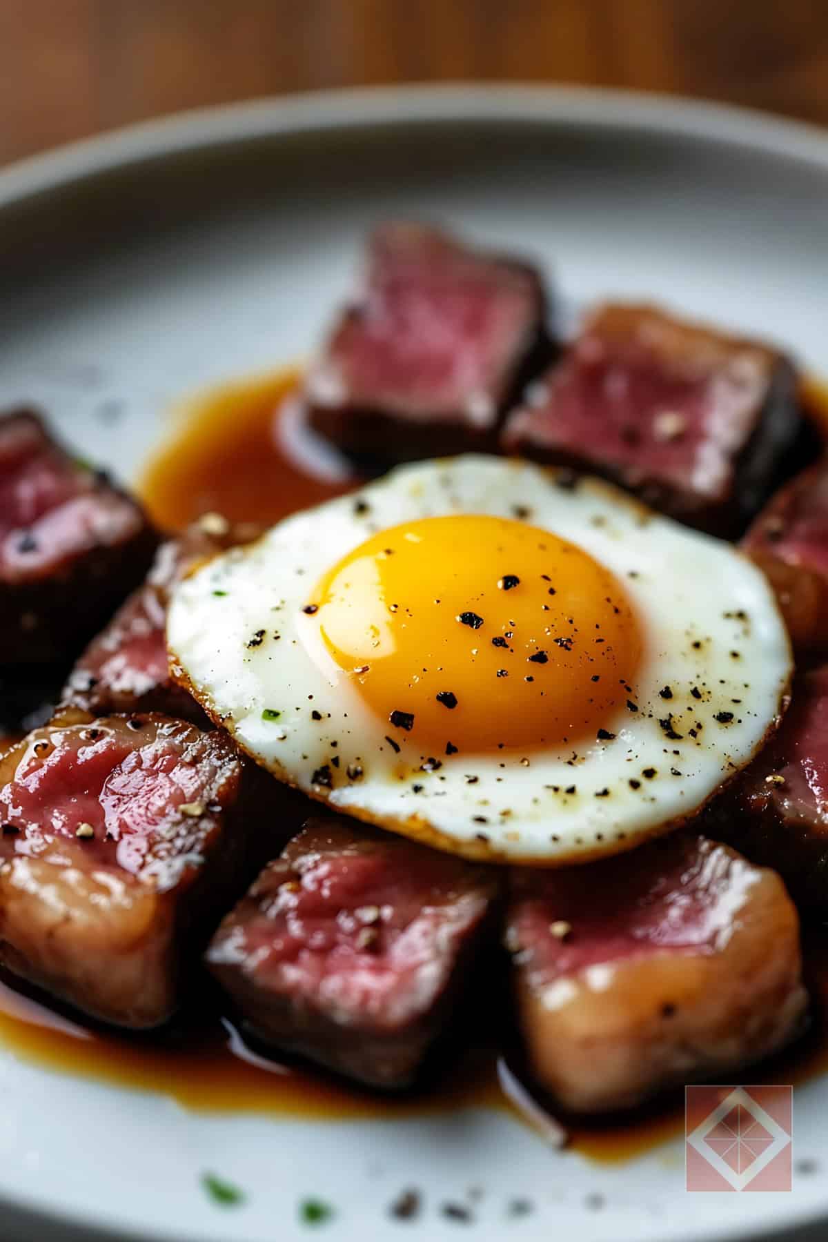 Crispy Steak Bites with Fried Egg Air Fryer Recipe for Breakfast 4 Crispy Steak Bites with Fried Egg Air Fryer Recipe for Breakfast - Crispy Steak Bites with Fried Egg pin 2 midia