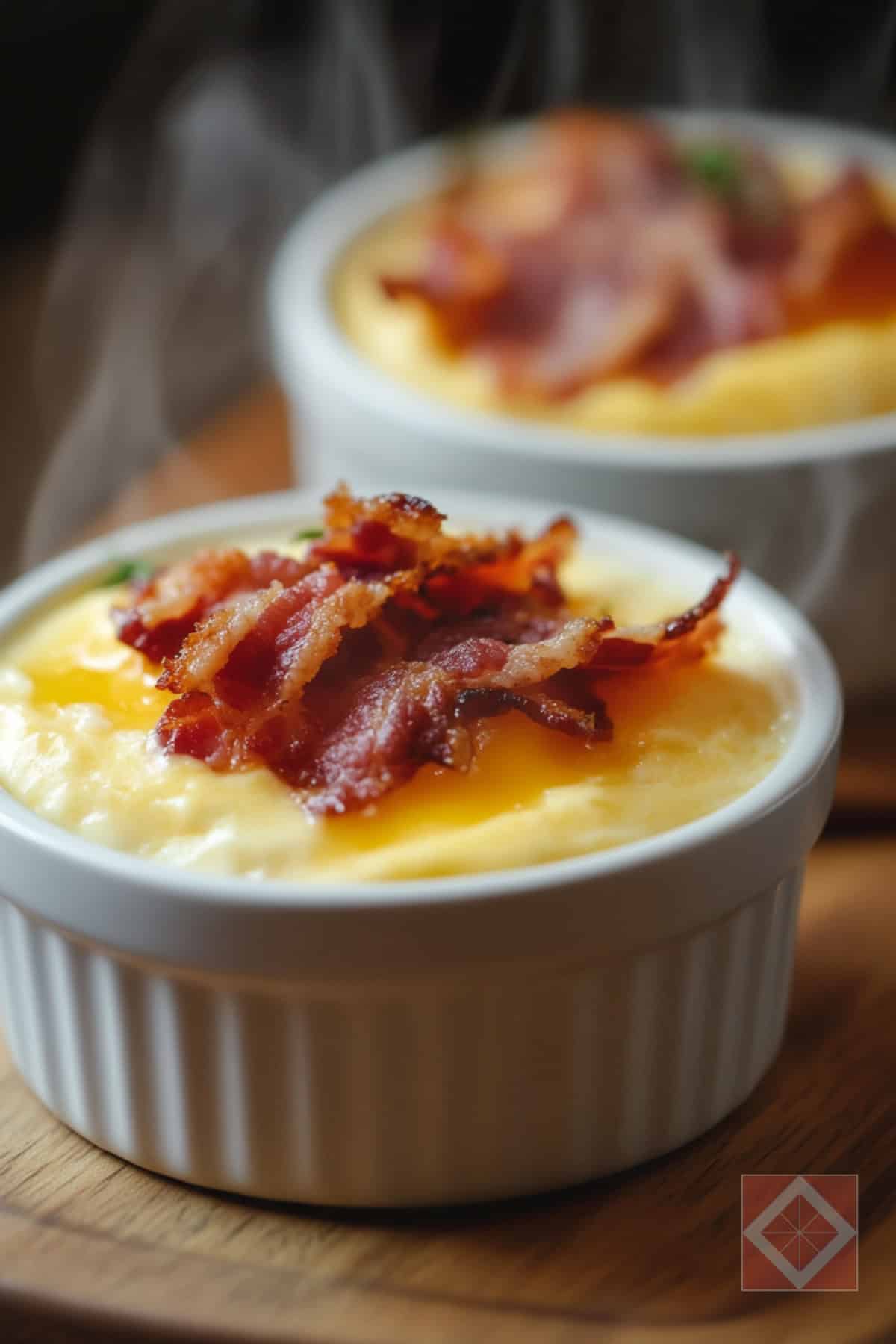 Savory Egg Custard with Crispy Bacon Recipe for a Carnivore Brunch 2 Savory Egg Custard with Crispy Bacon Recipe for a Carnivore Brunch - Egg Custard with Crispy Bacon pin 1 midia