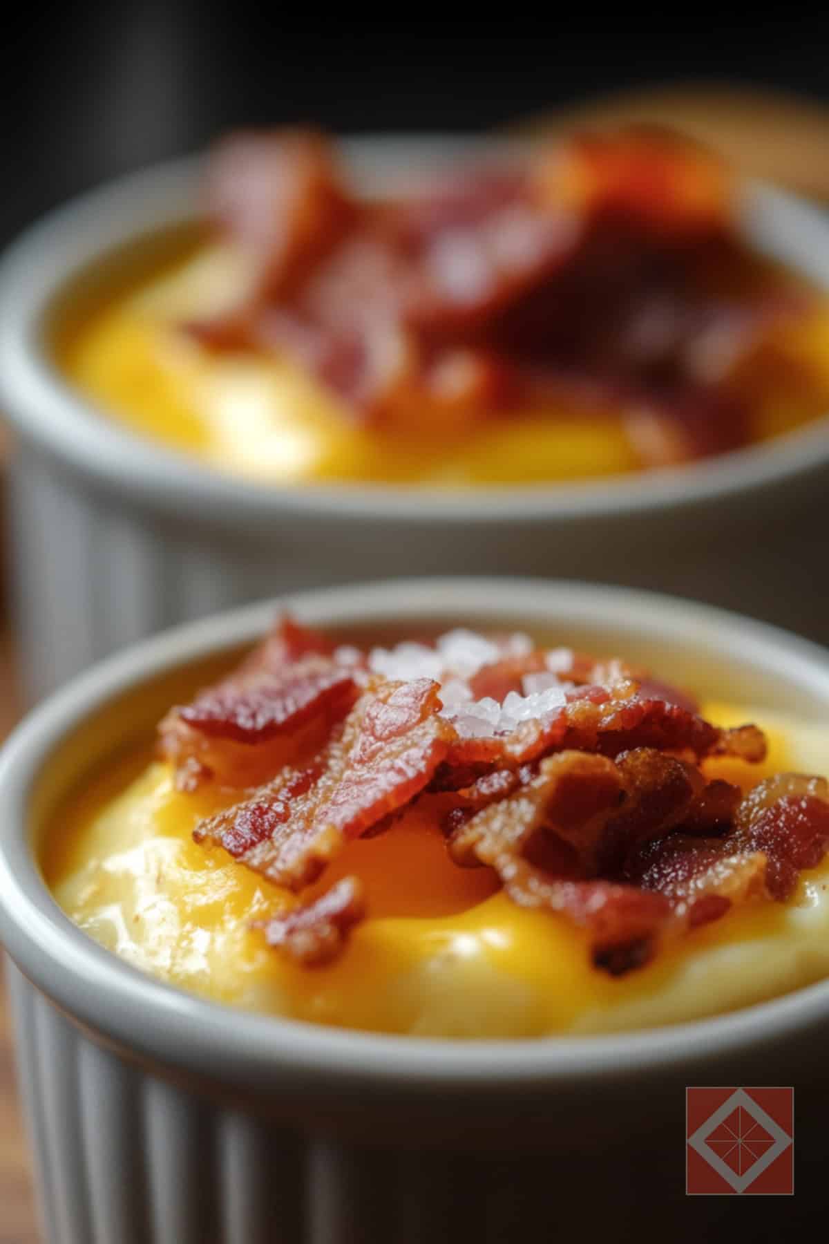 Savory Egg Custard with Crispy Bacon Recipe for a Carnivore Brunch 3 Savory Egg Custard with Crispy Bacon Recipe for a Carnivore Brunch - Egg Custard with Crispy Bacon pin 2 midia