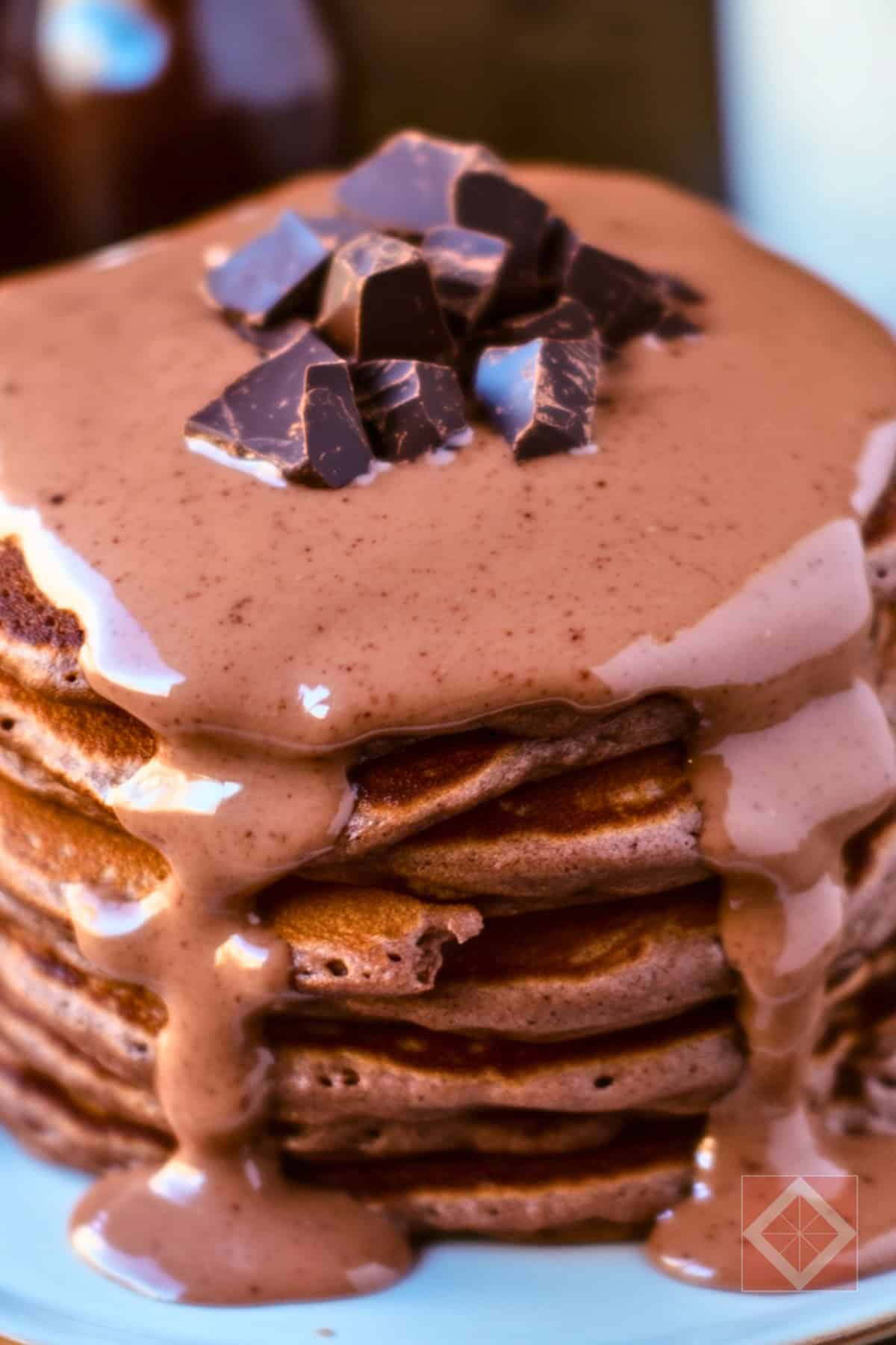 High-Protein Chocolate Pancakes with Greek Yogurt 4 High-Protein Chocolate Pancakes with Greek Yogurt - High Protein Chocolate Pancakes with Greek Yogurt pin 3 midia