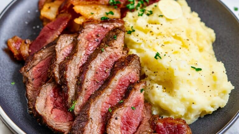 6 Best Air Fryer Beef Dinners to Crush Your Carnivore Cravings 3 6 Best Air Fryer Beef Dinners to Crush Your Carnivore Cravings - Juicy Crispy Beef Strips with Bacon midia